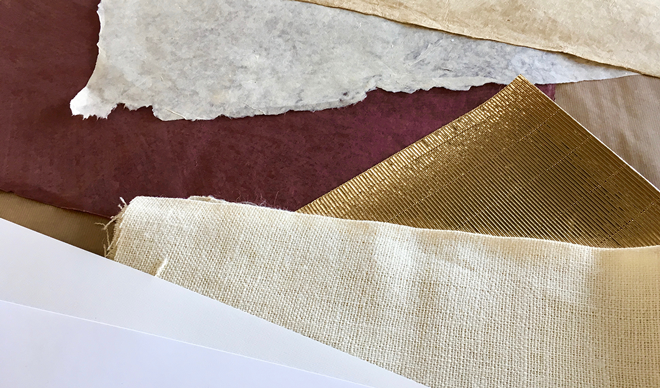 Papier- und Materialauswahl